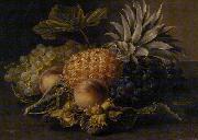 Jensen Johan Fruits and hazelnuts in a basket oil on canvas